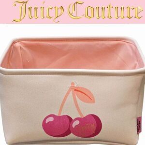 Juicy Couture Home Logo Cherry  Decorative Canvas Storage Basket w/Handles